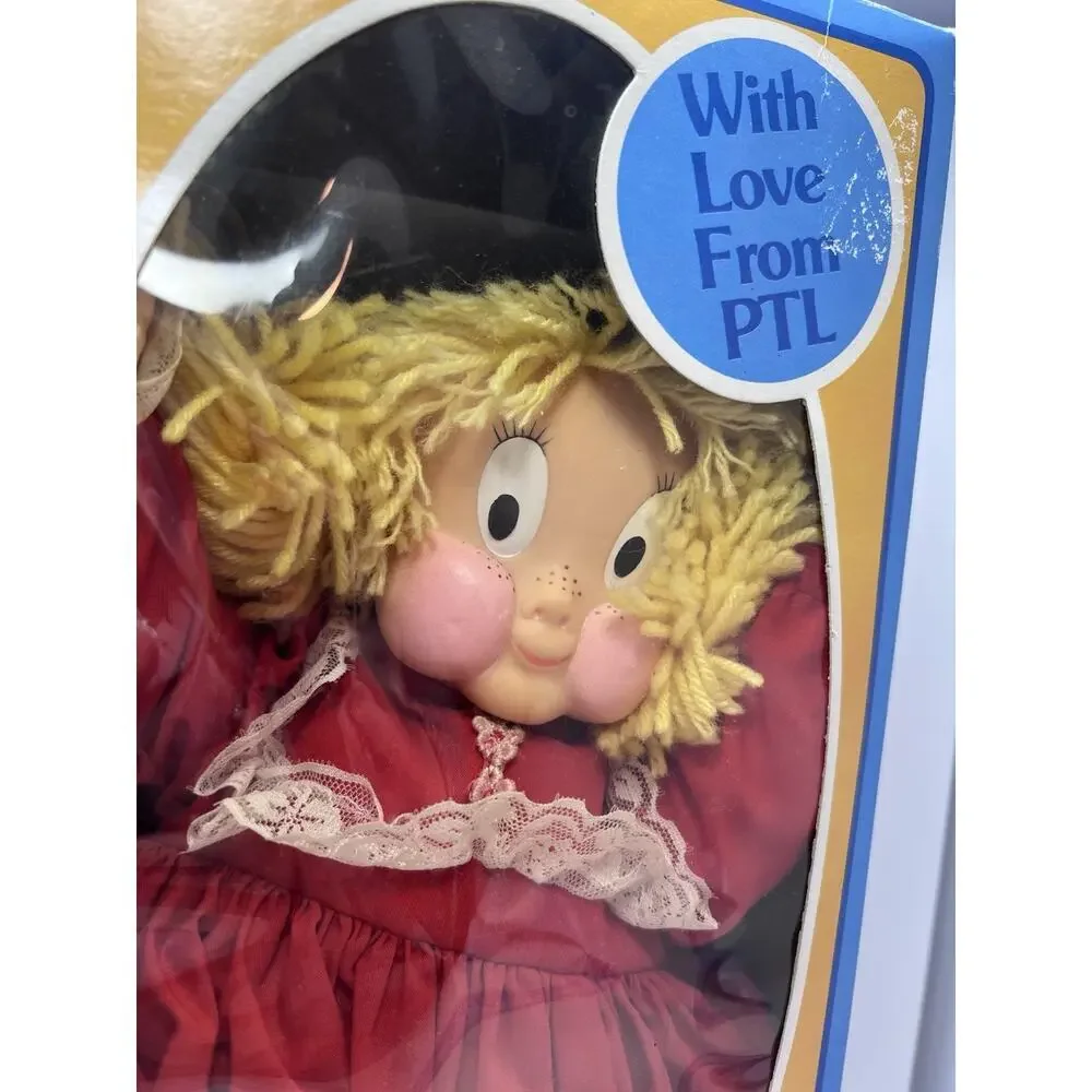 The Susie Moppet Doll 1985 With Box Singing Tammy Bakker Plush Doll NOT TESTED